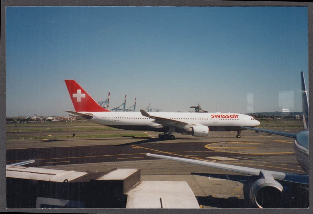 Swissair airline Airbus A330-200 on tarmac amateur photo 1999