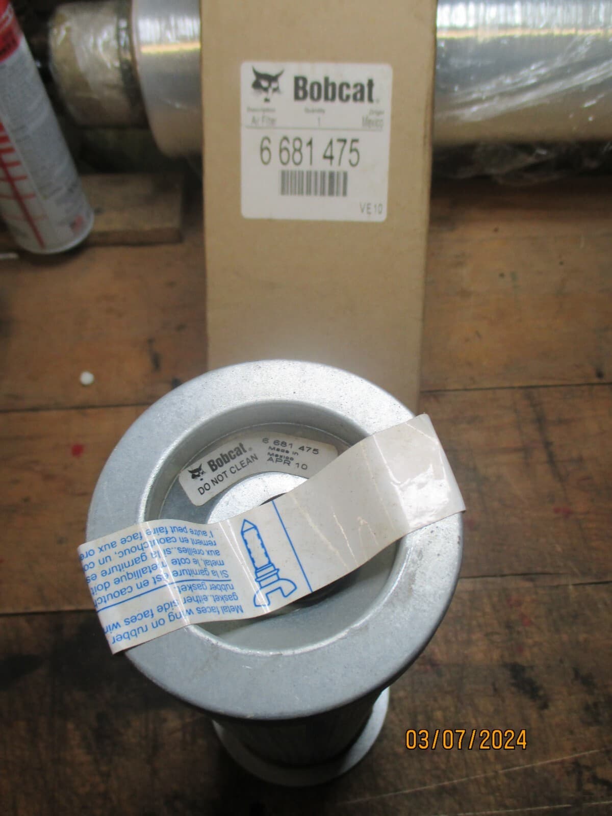 BOBCAT ORIGINAL NEW INNER AIR FILTER 6-681-475 OPEN BOX