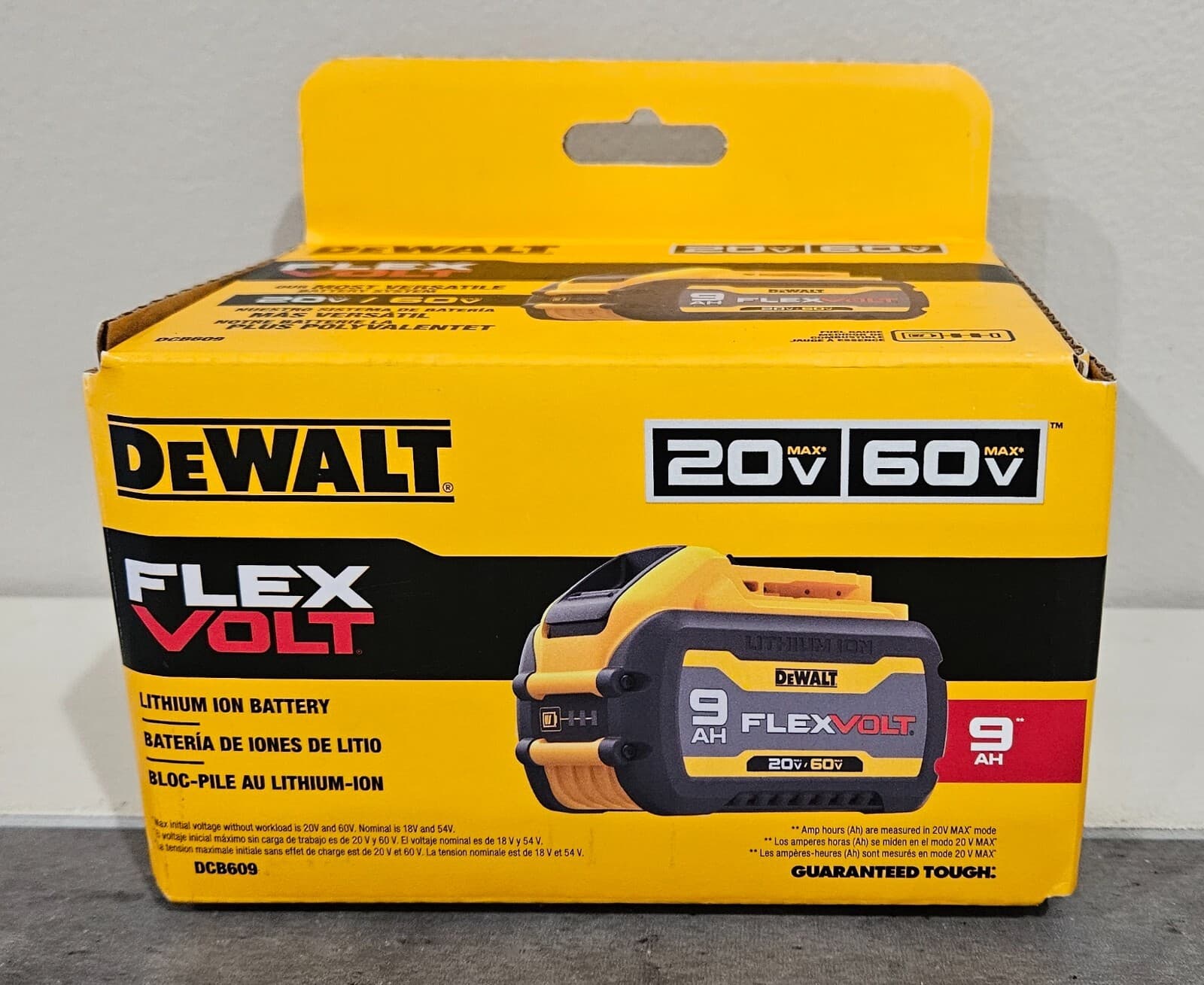 DeWALT DCB609 FlexVolt 20V / 60V MAX 9.0Ah 9 AH Lithium-Ion Battery 2025