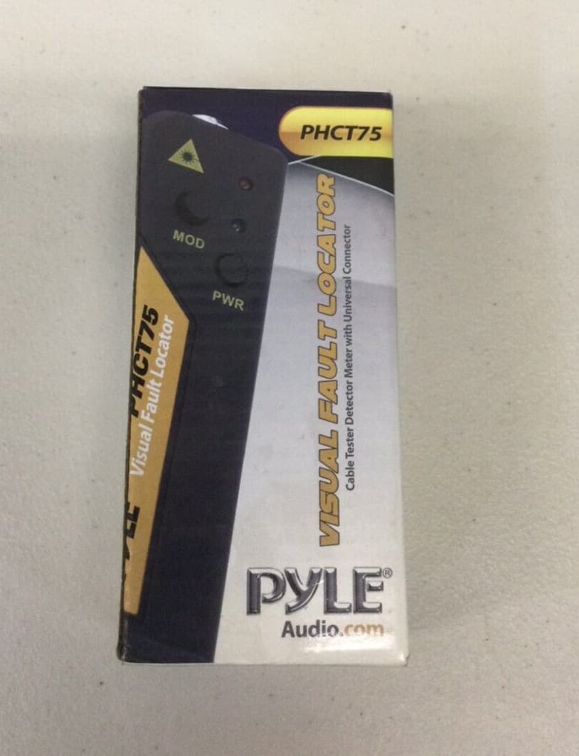 Pyle PHCT75 Visual Fault Locator (VFL) Cable Tester Detector Meter with Univers