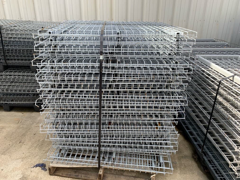 44” DEEP 3 CHANNEL WATERFALL STYLE PALLET RACKING WIRE DECKING