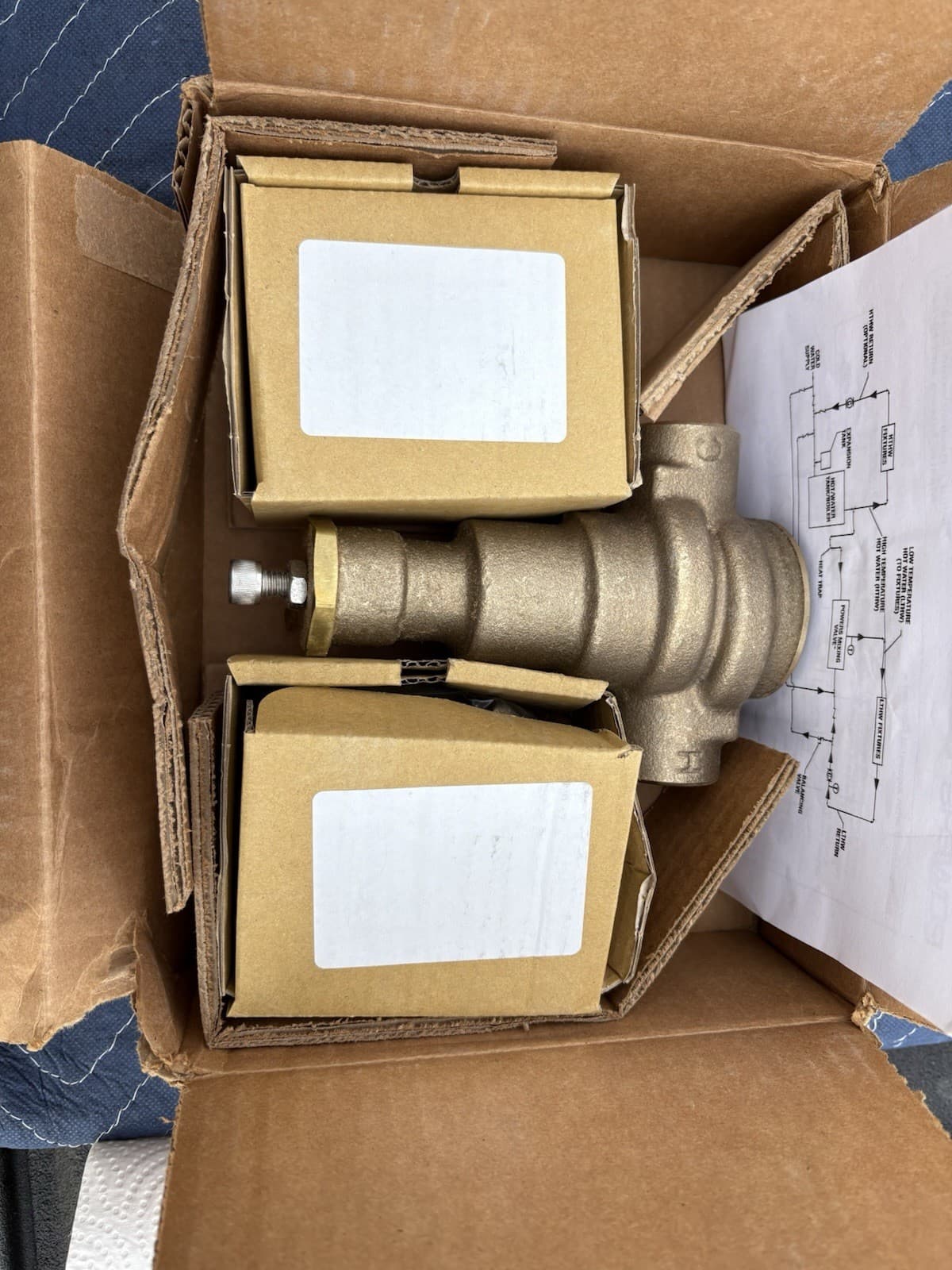 Powers Hydroguard Watts LFMM431-1 3/4 in Mixing Valve LF Rough Bronze