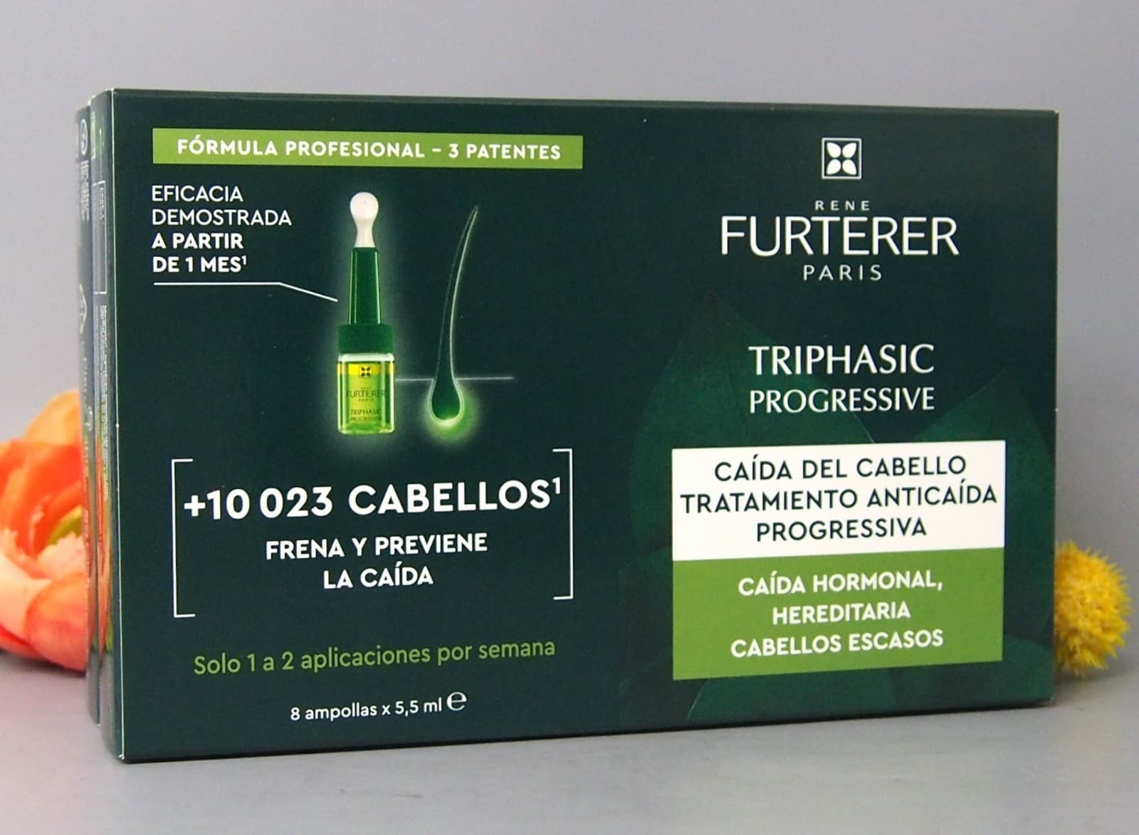 Rene Furterer 8 Vials Triphasic Progressive Treatment 8 x 5.5ml MSRP $86.00