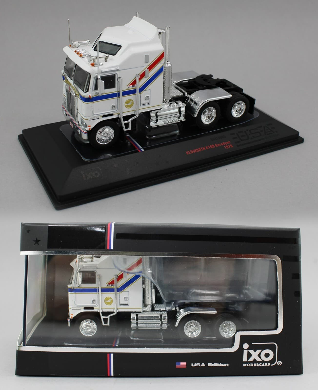 1:64 IXO Models *VIT200* Bicentennial 1976 Kenworth K100 Aerodyne COE Semi Truck