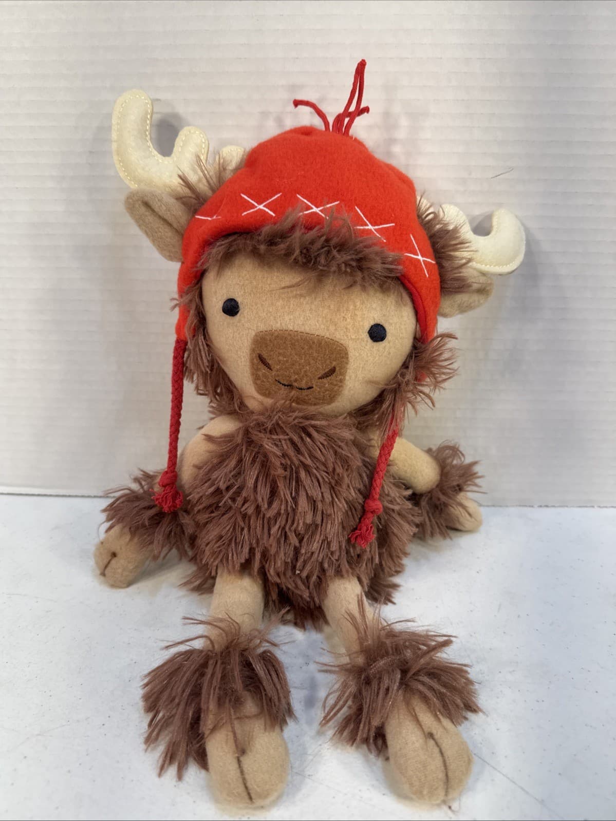 MopTops Plush Shaggy Moose w/Hat Vintage Hallmark 14" Soft Rag Doll