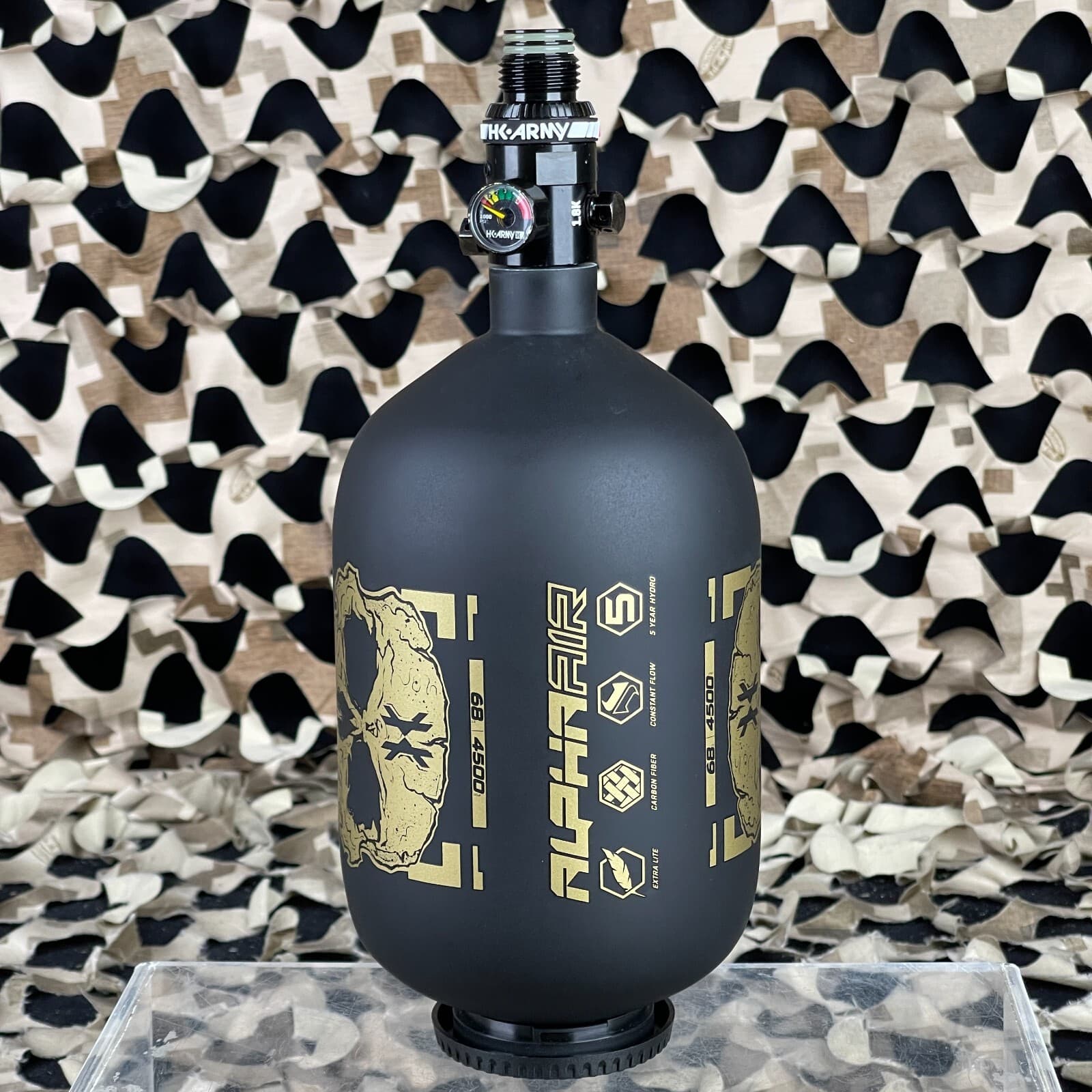 NEW HK Army Alpha Air Tank w/ HP8 Regulator - Doom - 68/4500 - Midas - Black