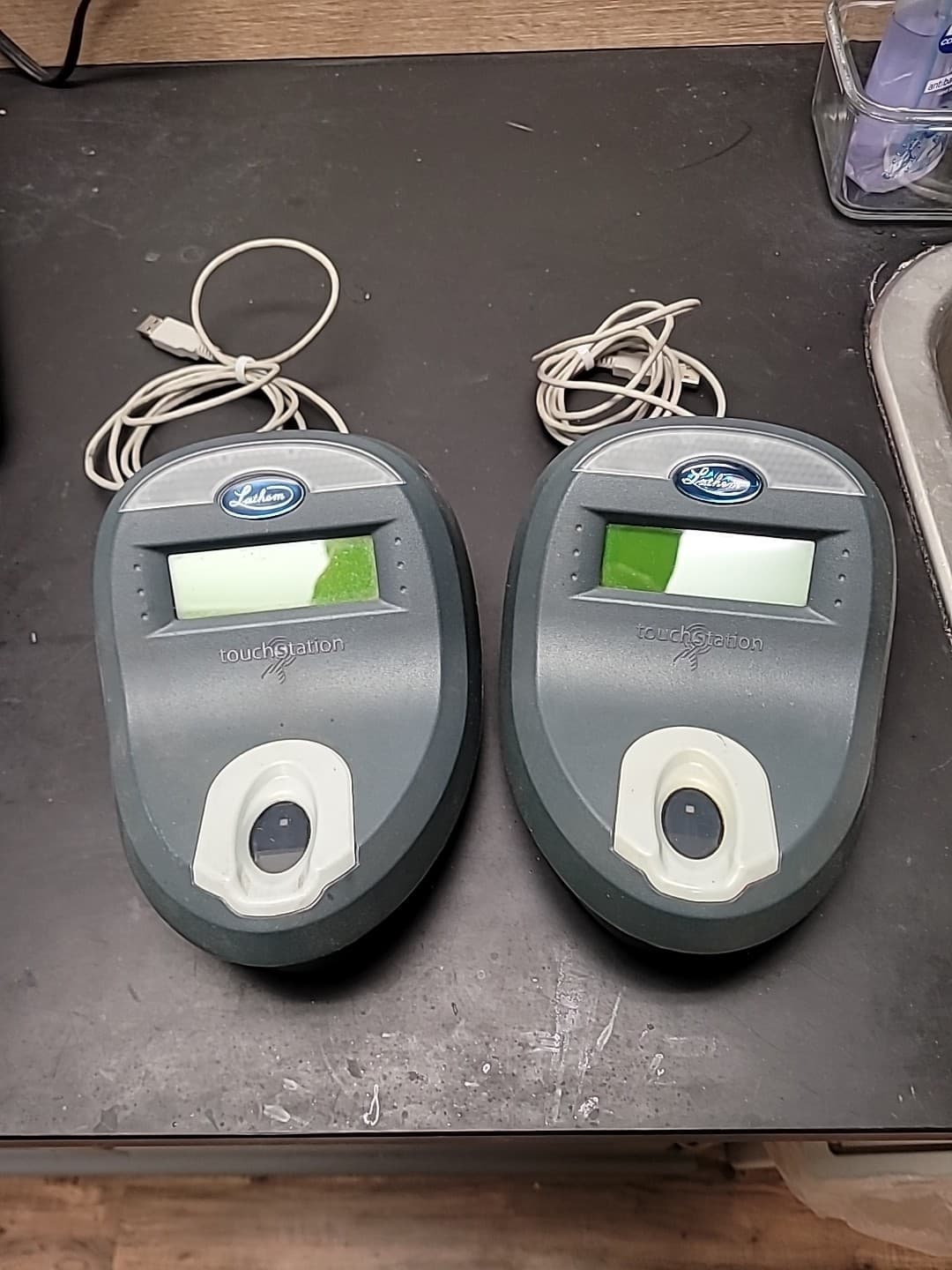 2 Pcs Lathem Touchstation TS100 Biometric Sensor Fingerprint Time Tracker System