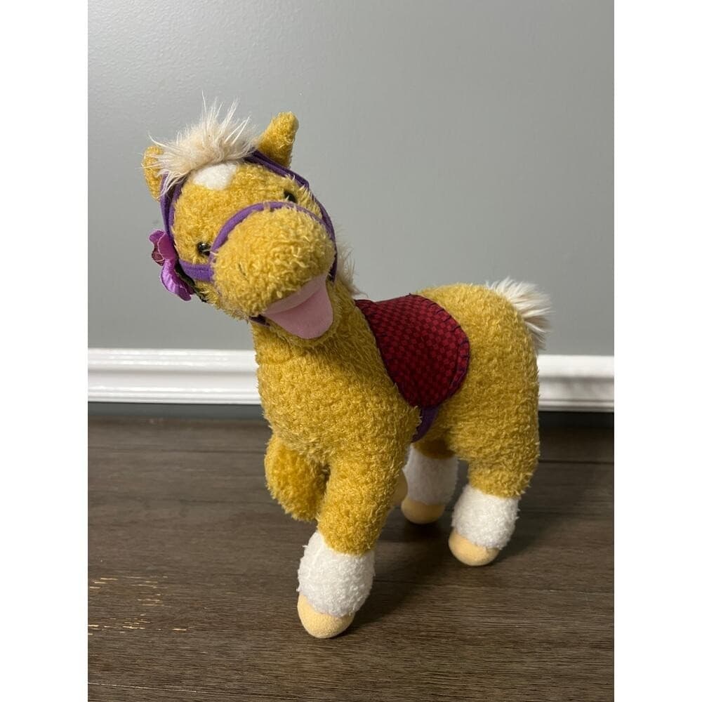 Hallmark Tan Pony with Saddle & Purple Bridle Plush