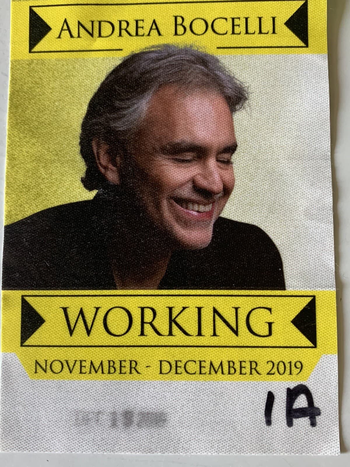 Andrea Bocelli Backstage Pass**