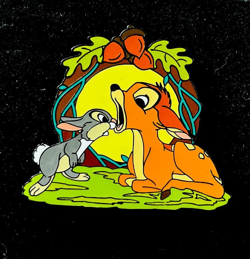 LE 100 AP DISNEY SHOPPING BAMBI & THUMPER ACORNS FALL RARE 2009 PIN