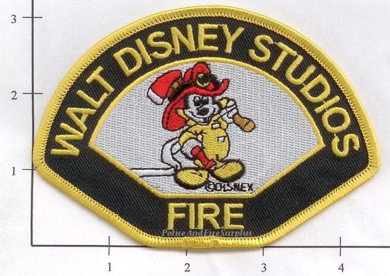 California - Walt Disney Studios CA Fire Dept Patch - Mickey Mouse