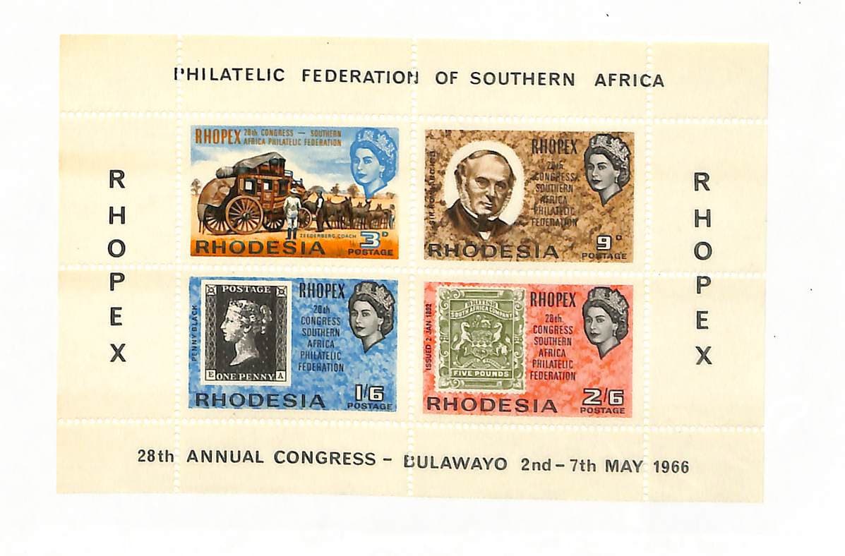 Rhodesia, Postage Stamp, #240a Mint NH, 1966 Sir Rowland Hill