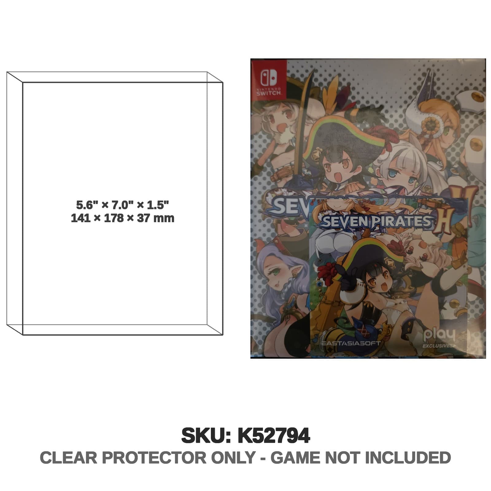 Protector For Easteasiasoft Seven Pirates H Limited Edition Nintendo Switch