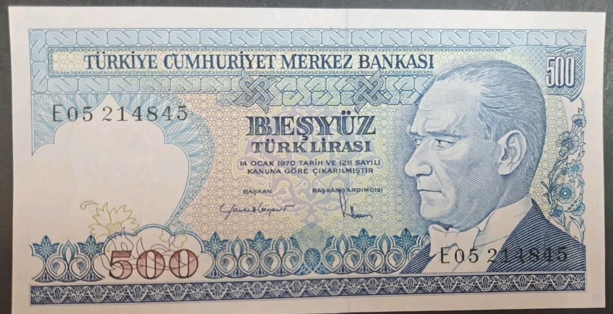 (1984) Türkiye 500 Lirası P195(3) E05-214845.