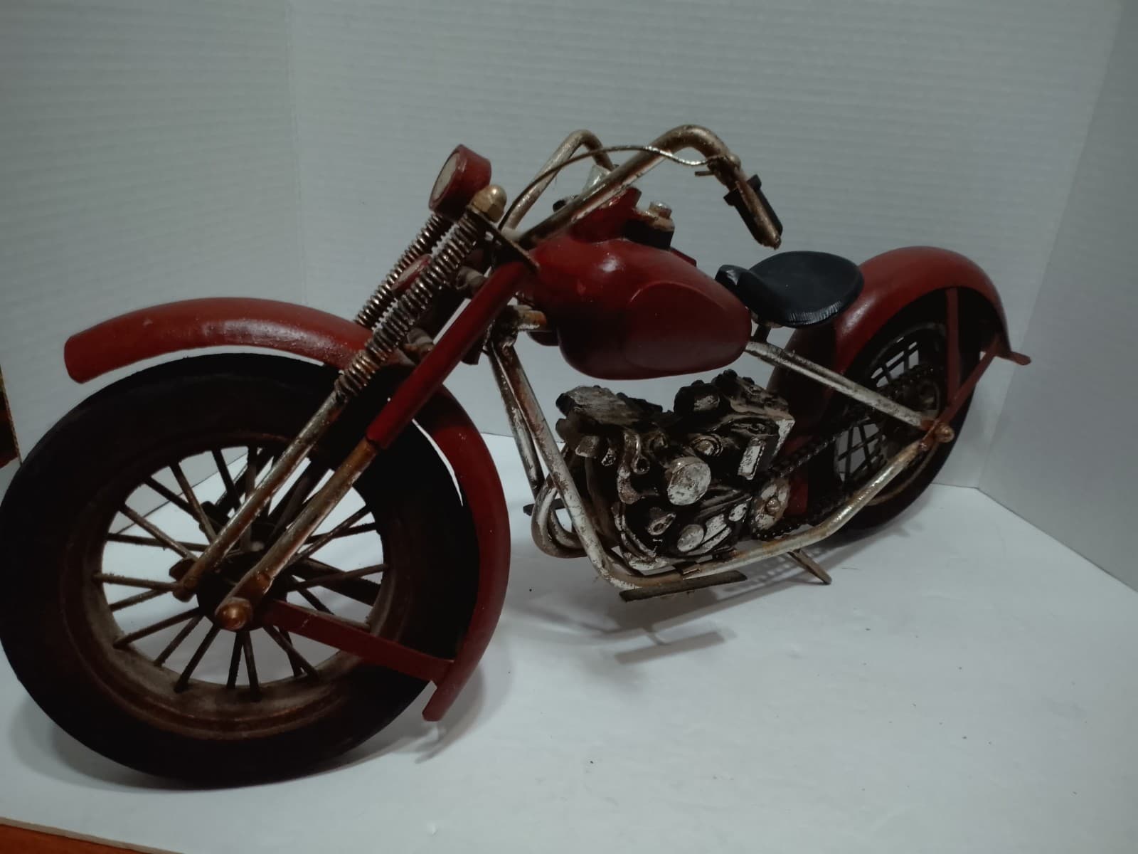 Heavy DieCast Metal weathered HARLEY Davidson INDIAN Motorcycle 20 in 8lbs