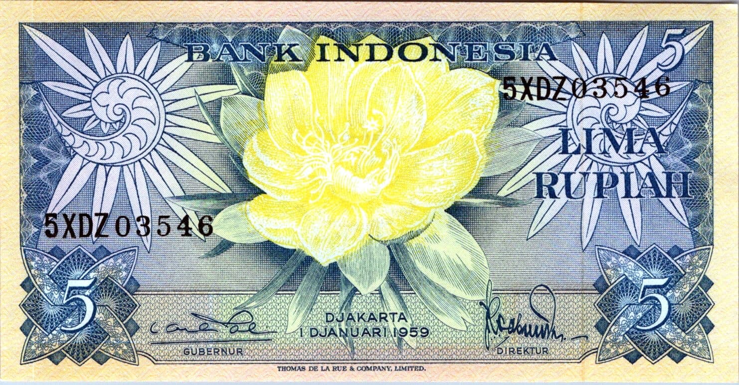 Indonesia 5 Rupiah 1959 UNC Pick 65