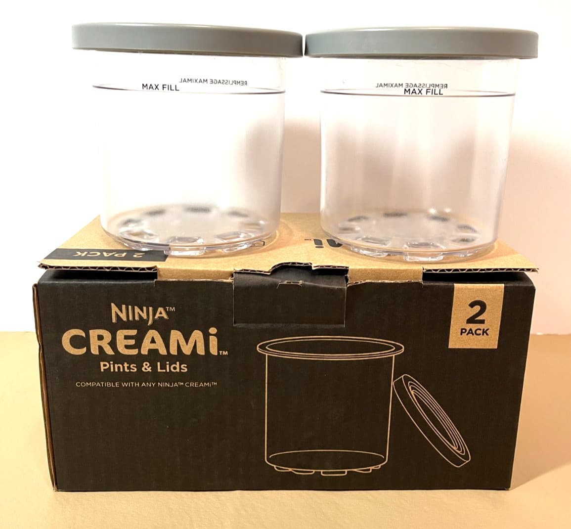 Ninja 4 Pint Containers & Storage Lids New Compatible with any Ninja Creami