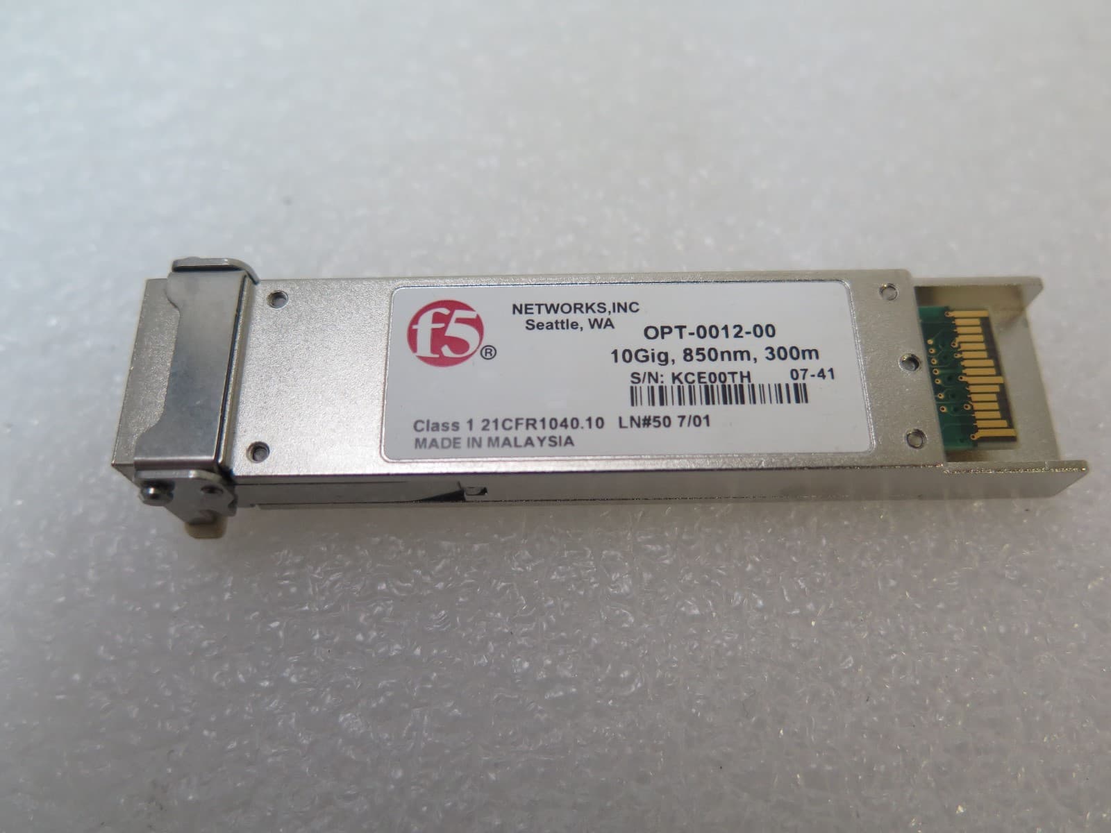 F5 NETWORKS OPT-0012-00 XSFP 10GIG TRANSCEIVER