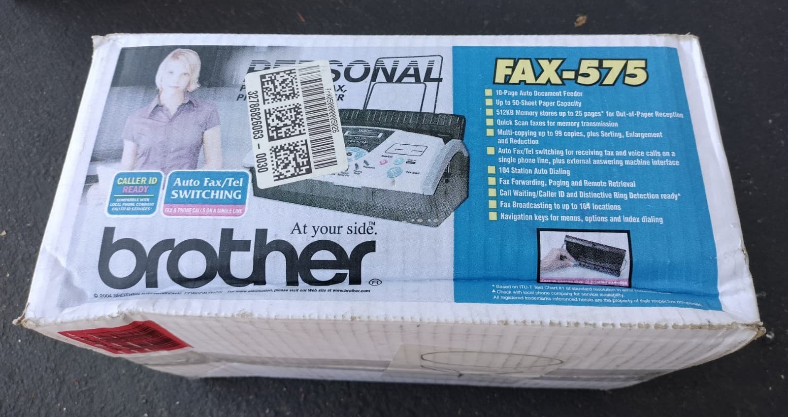 Brother Personal FAX-575 Plain Paper Fax Machine Phone Copier - Open Box