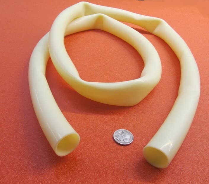 Latex Rubber Tubing Shore A35 Amber 1.00" OD x 7/8" ID x 1/16" Wall x 5' Length