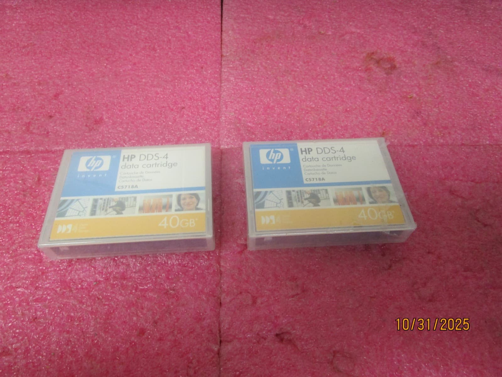 Qty (2) HP DDS-4 Data Cartridge 40GB C5718A NEW SEALED