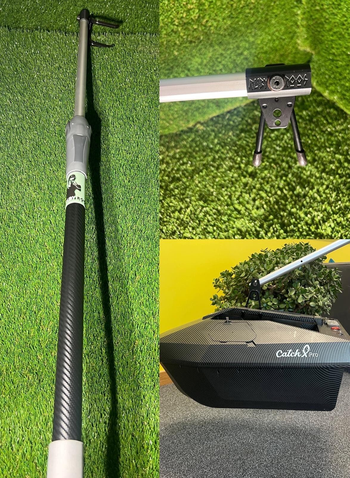 Ruby Roos reach arm lifting pole bait boat