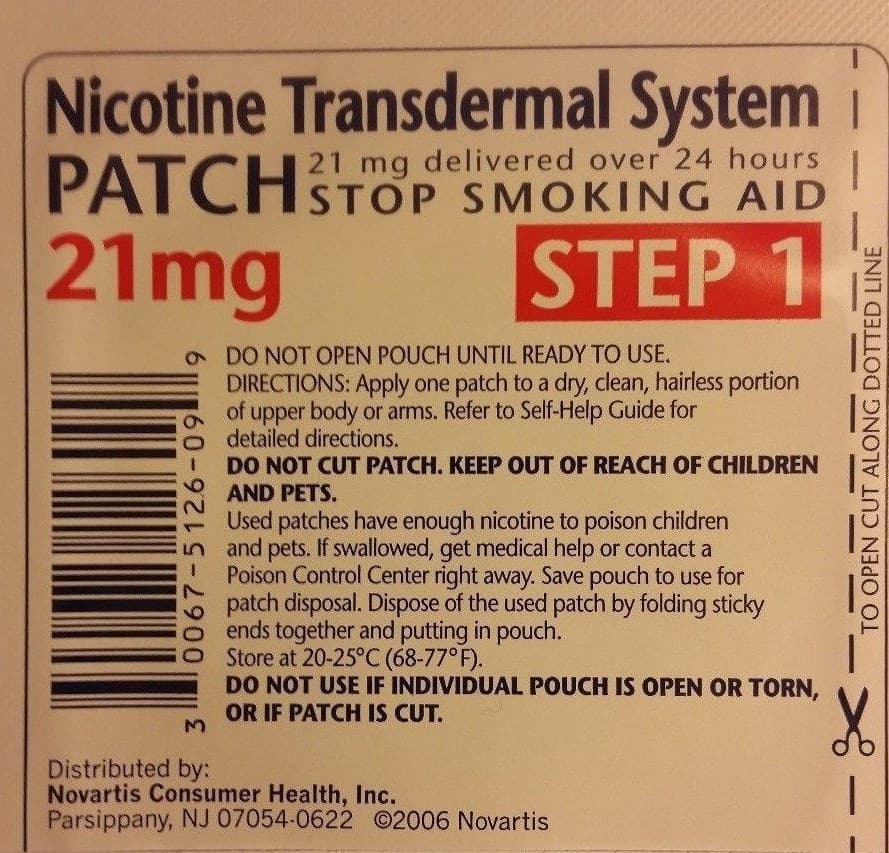 Habitrol Nicotine Transdermal System Patch 21 mg Step 1, 14 PATCHES (2-week kit)