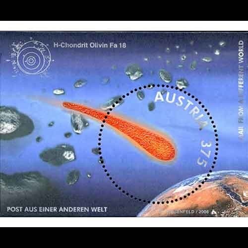 Austria 2006 Meteorite Dust Space Mail from Another World Unique Unusual Stamp