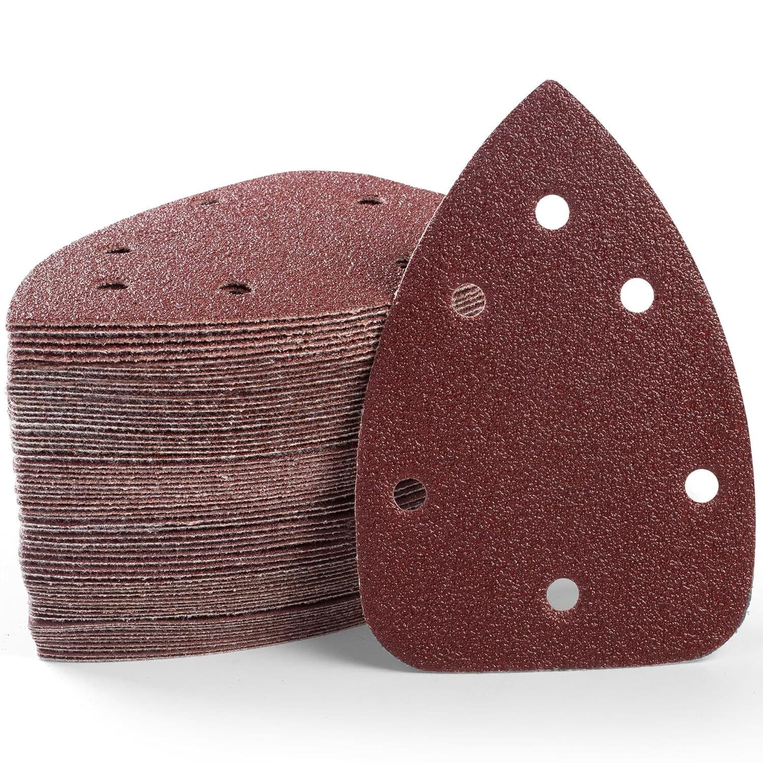 60PCS Mouse Detail Sander Sandpaper Hook Loop Sanding Pads Sheets P60-240