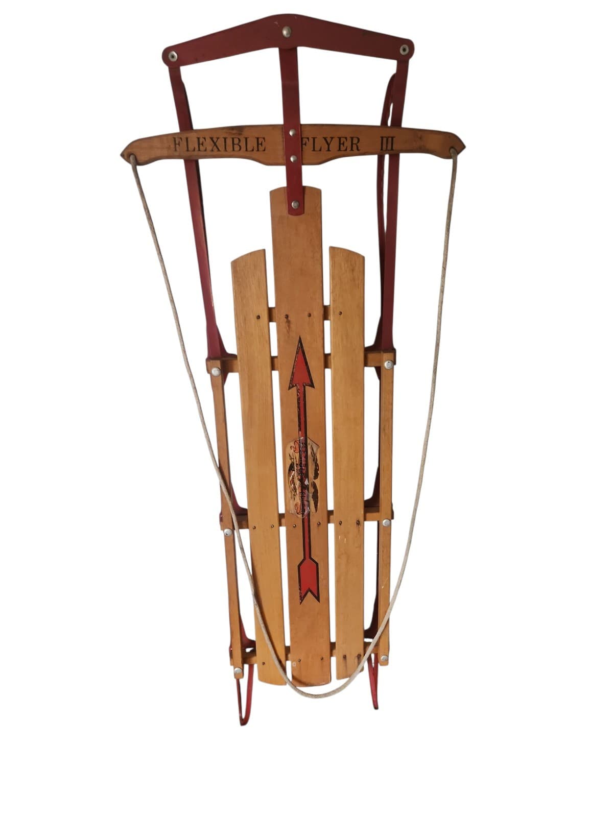 Vintage Flexible Flyer III Wooden Snow Sled – Classic Winter Collectible