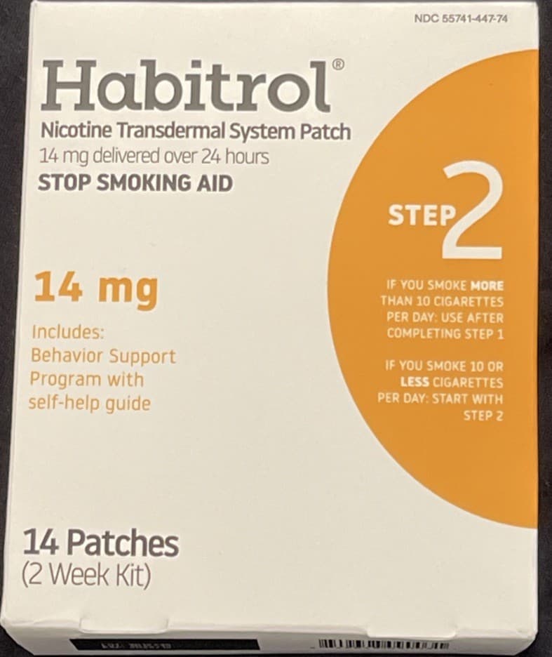 Habitrol STEP 2 Nicotine Transdermal System Patches 14mg - 14 Patches
