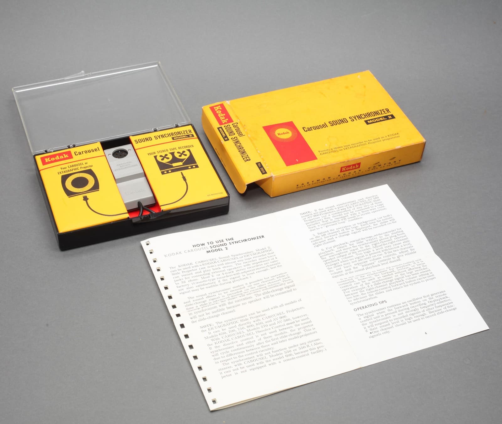 Kodak Carousel Sound Synchronizer Model 2 (No. B66) UNUSED w/ Manual