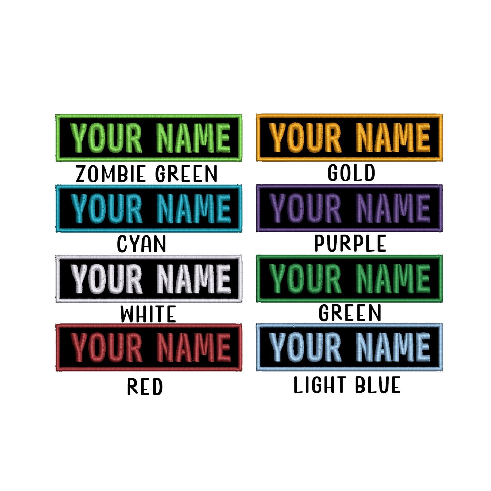 Custom Name Tag Personalized Embroidered Applique Patch Bikers, Uniforms Veteran