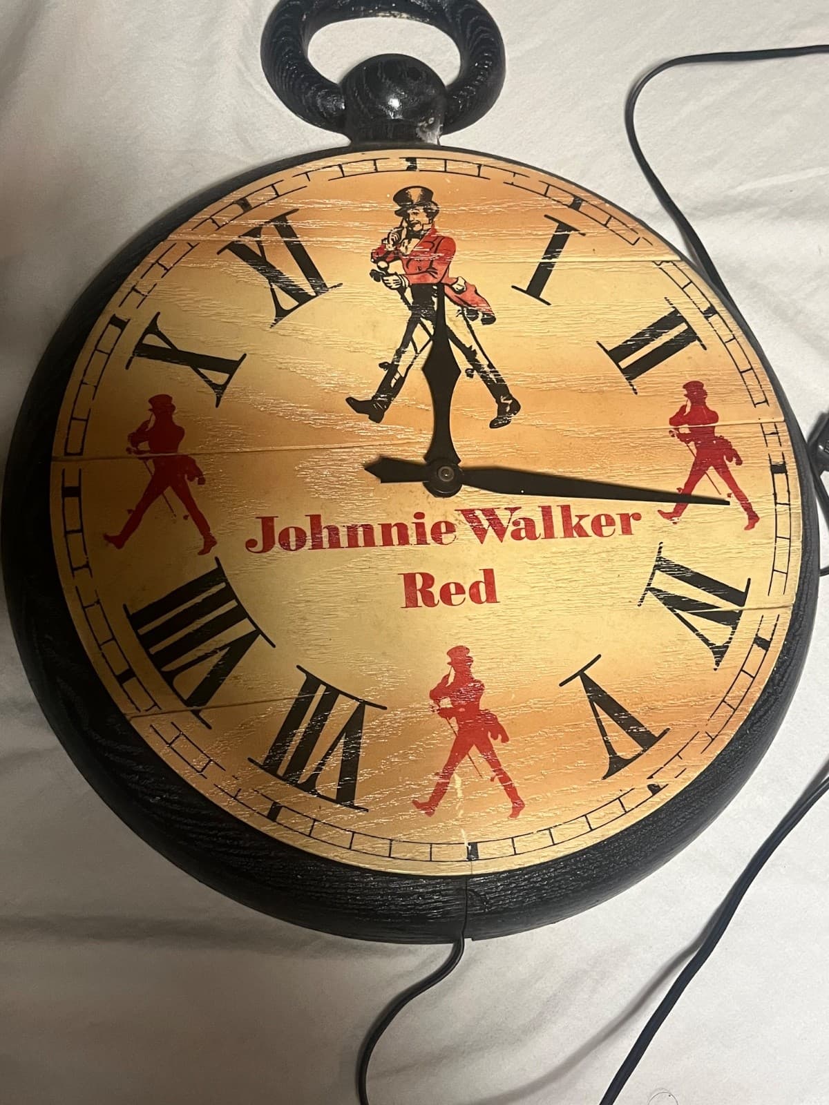 NOT WORKING VTG 1970s Johnnie Walker Red Clock