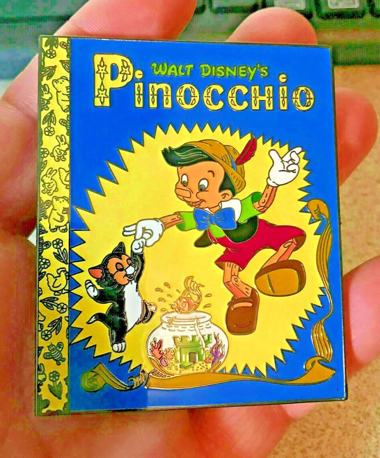 PIN PINOCCHIO JUMBO FANTASY FIGARO CLEO LITTLE GOLDEN BOOK 3 INCH LIMITED EDITIO