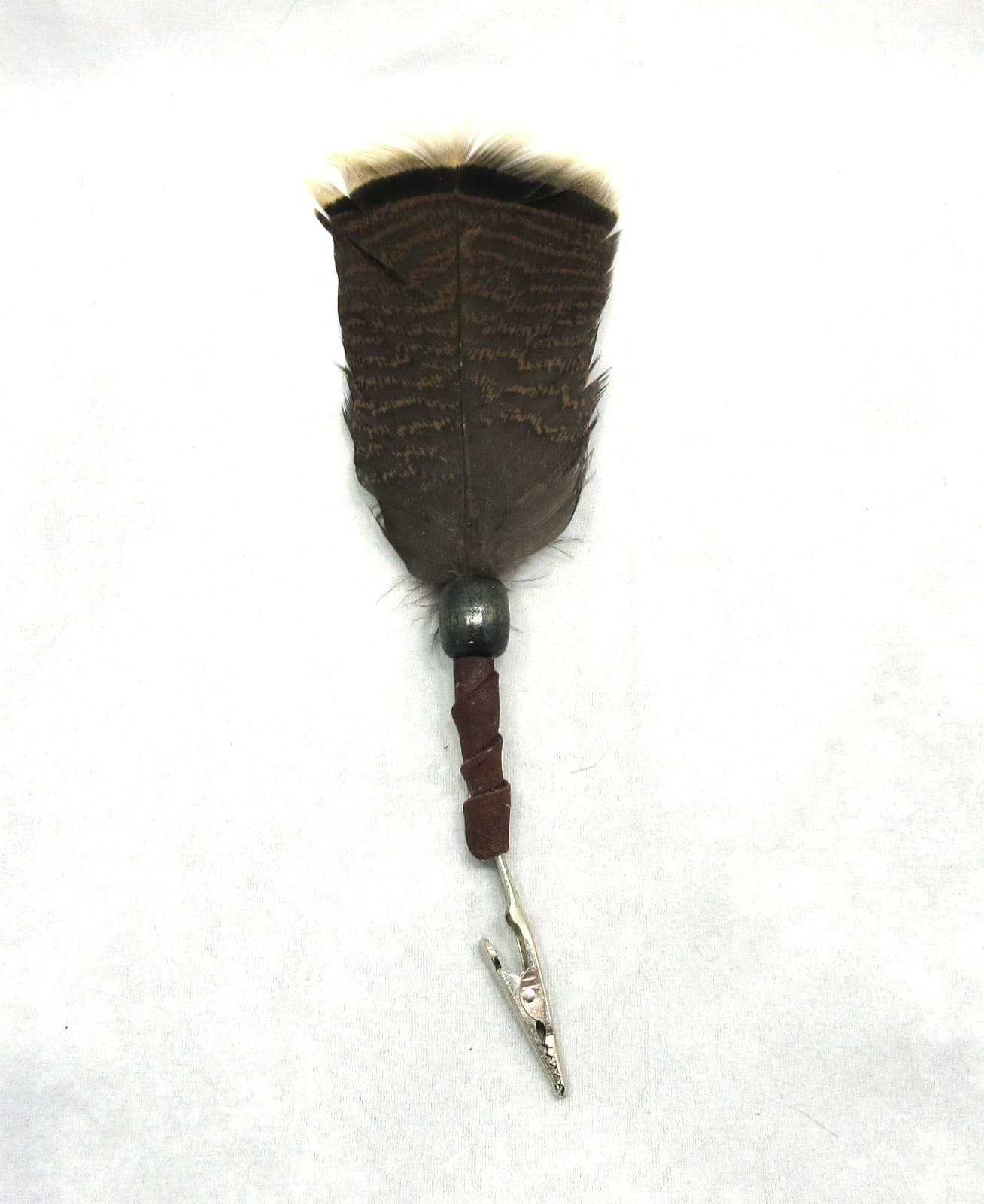 Native American Made Hair Feather/Hat Feather, Regalia Accessory COA #732B