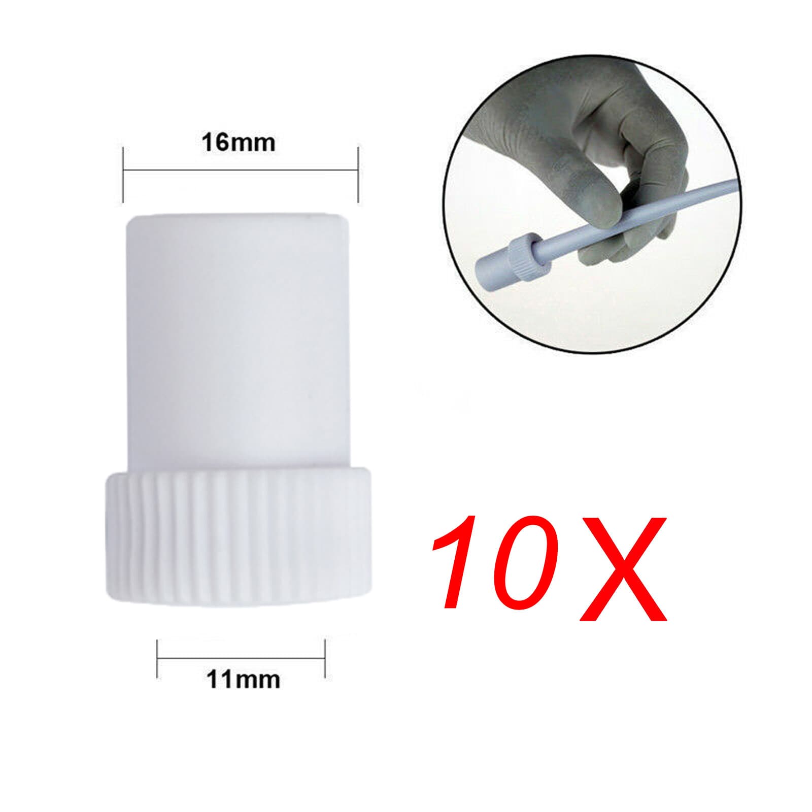 10 Pcs Dental Suction Tube Convertor Saliva Ejector Suction Adaptor Autoclavable