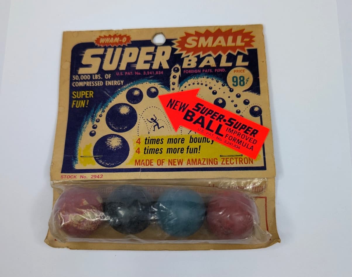 1965 Wham-O Whamo Super Balls Small Sealed In Original Packaging 2942