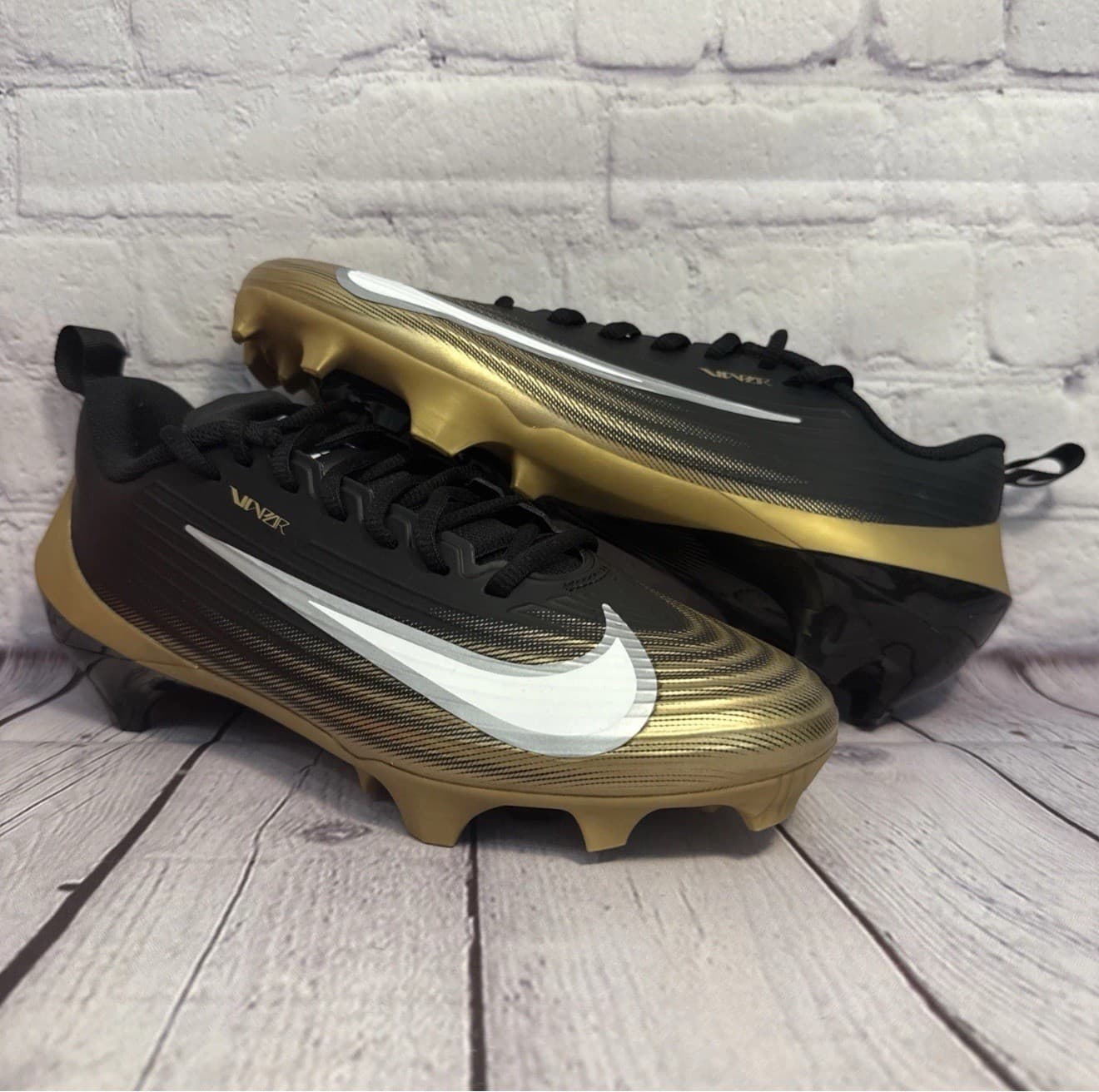 Nike Vapor Speed 3 Black Gold Football Cleats FB3303-003 Men’s Size 8.5 NEW