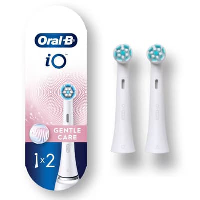 Oral-B iO Gentle Care Toothbrush Replacements Brush Heads Refills White 2ct