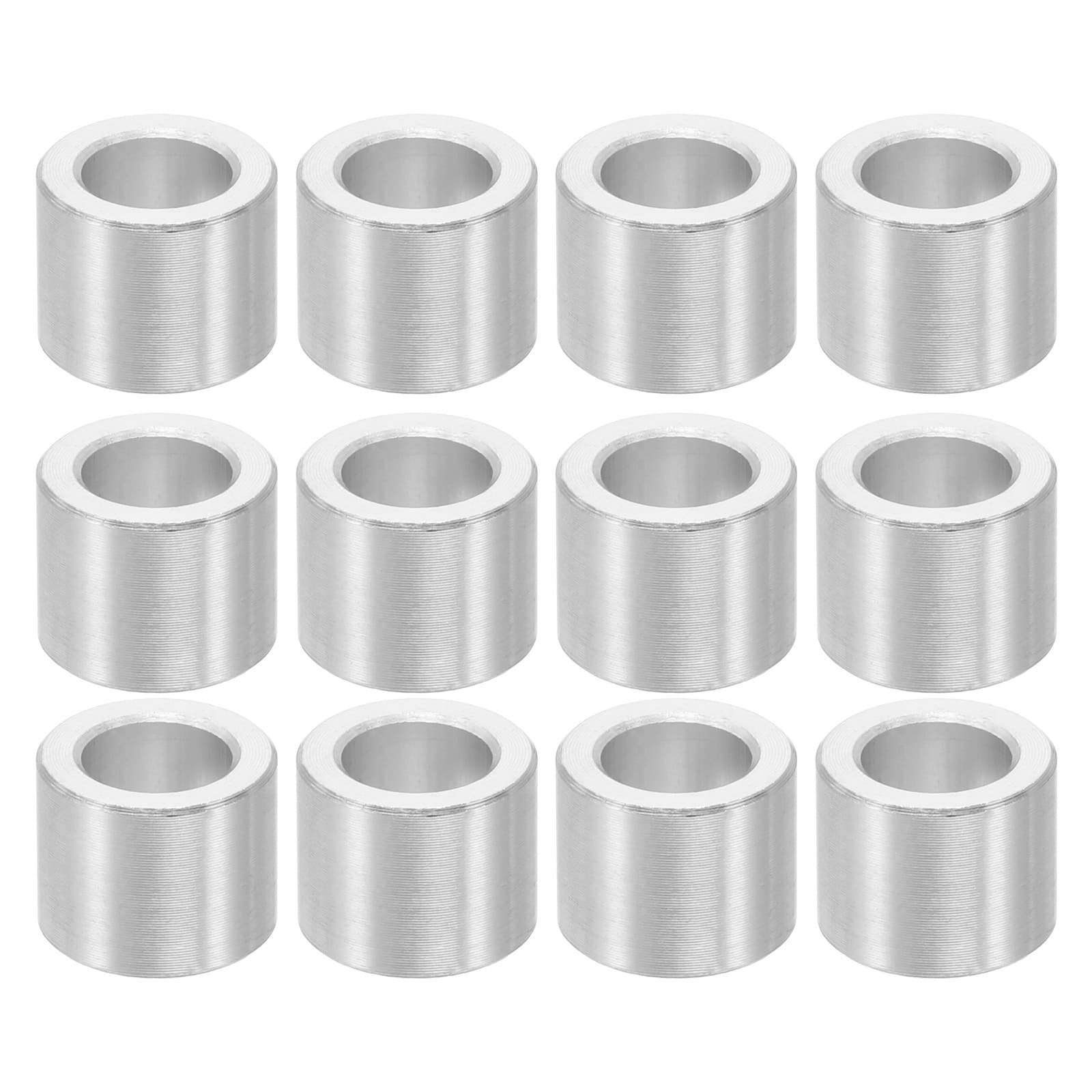 M6 Aluminum Spacers, 12 Pcs Metal Spacers Aluminum 6.2mm ID x 10mm OD x 8mm l