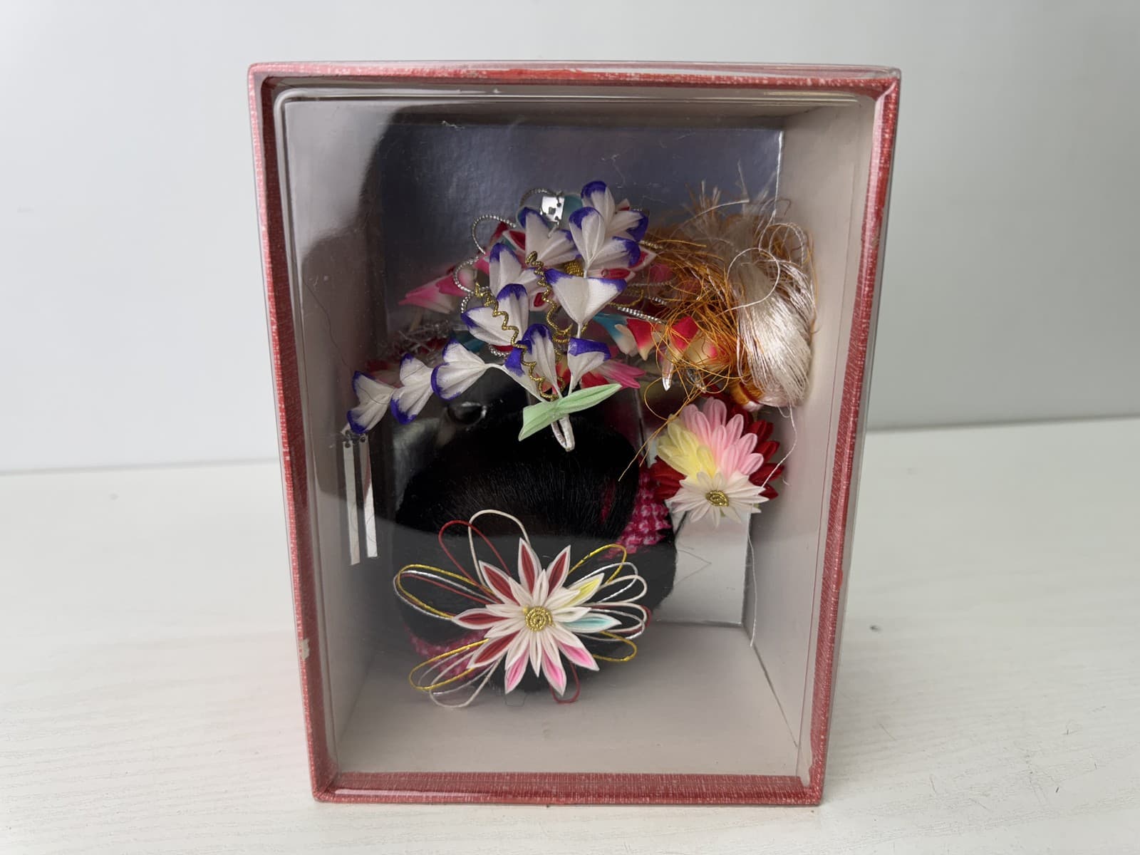 Y9681 KANZASHI Hair stick accessory ornament hairpin box Japan antique kimono
