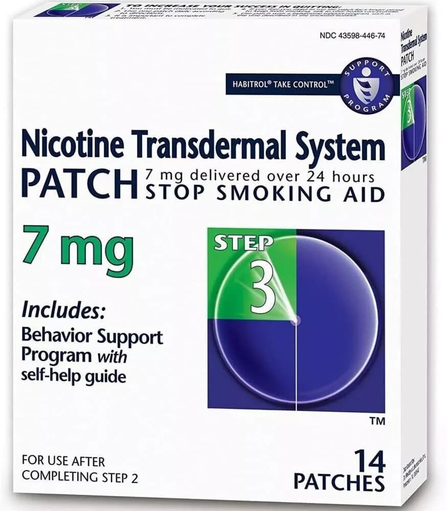 Habitrol Nicotine Transdermal System Patch 7 MG Step 3 New 14 Patches Exp 02/26