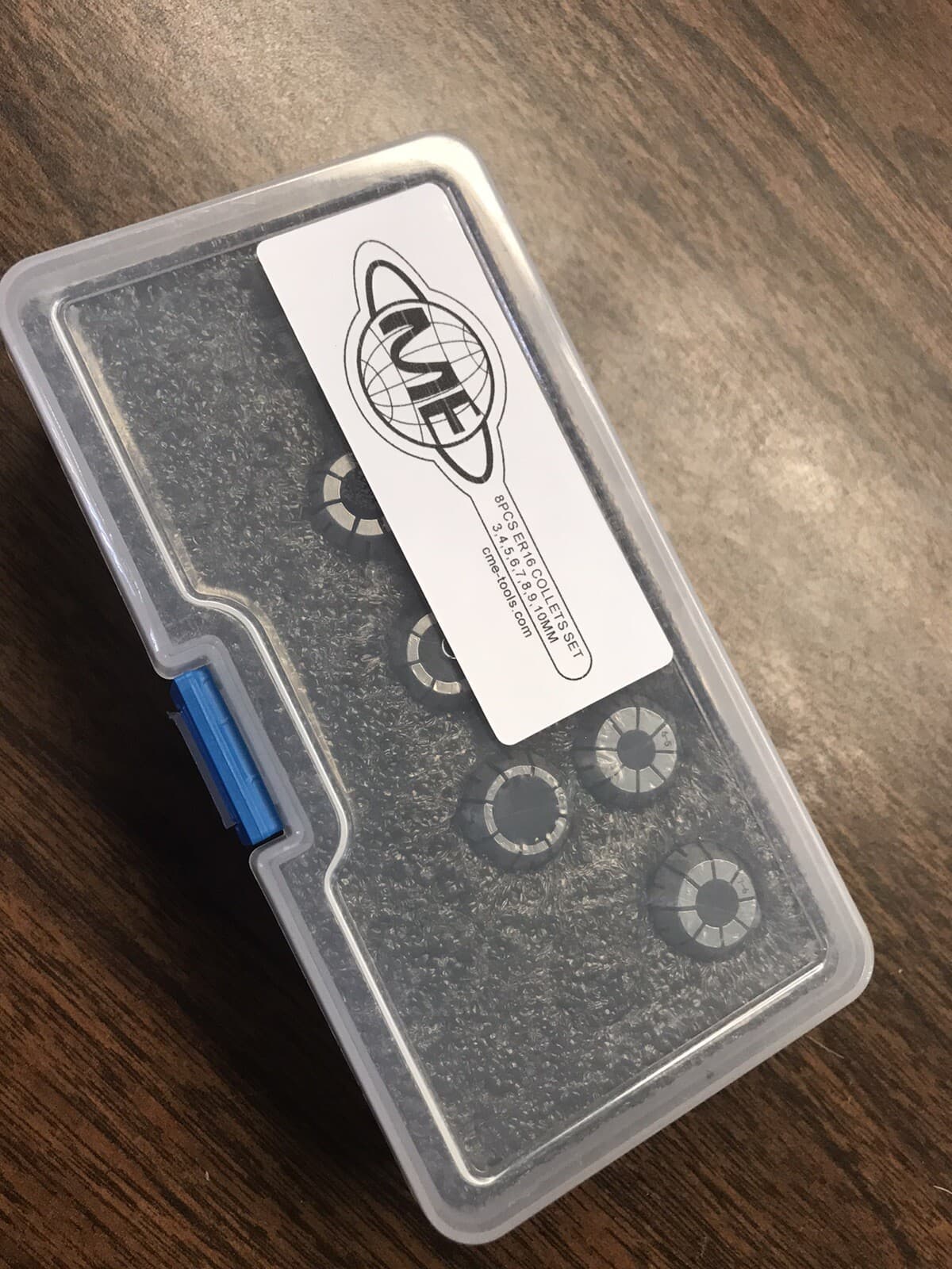 8 pcs ER16 metric collet set, collets 3mm - 10mm, 0.008mm TIR #ER16-SET8M-NEW