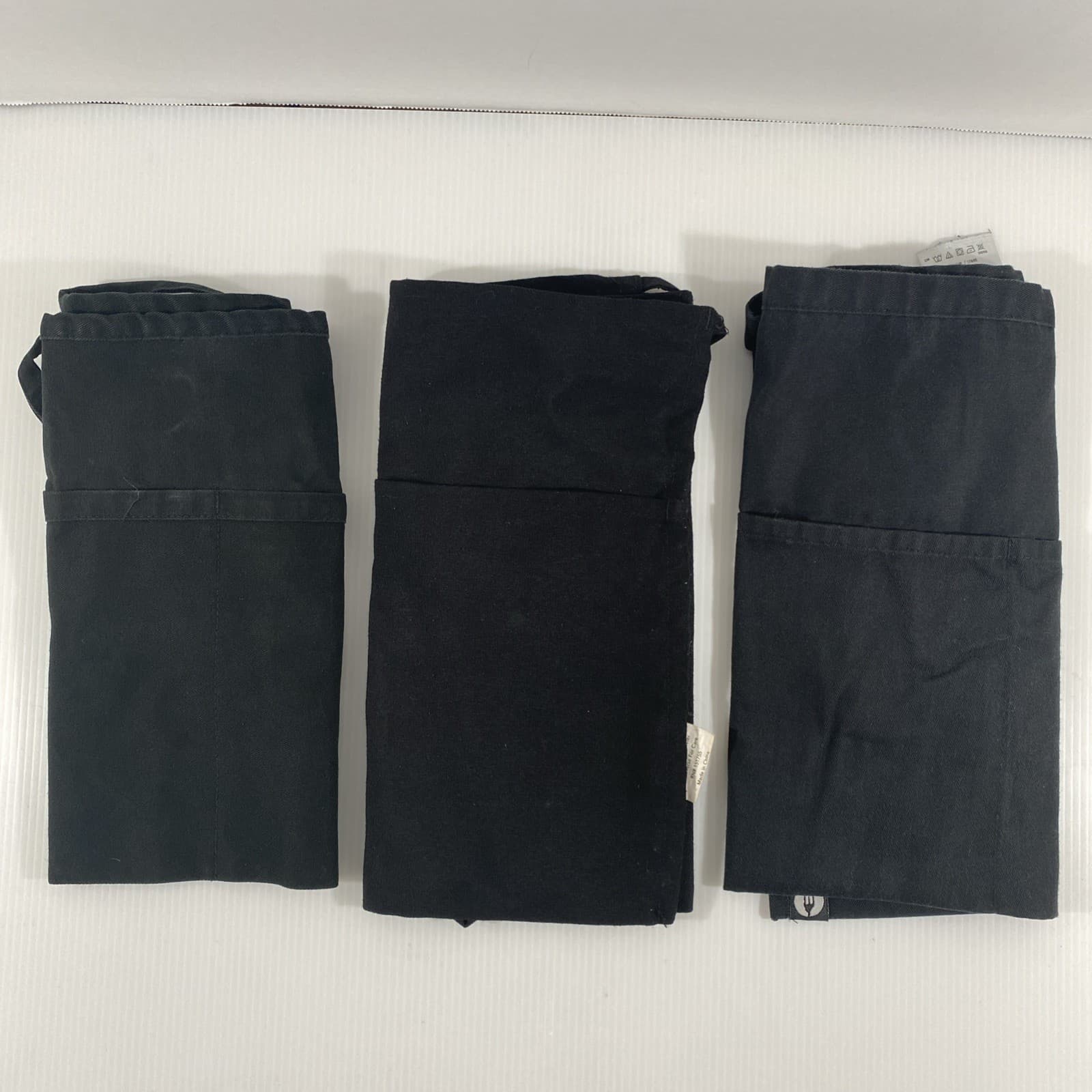 Waitress Aprons Black Lot Of 3 Pre-Owned Good Condition