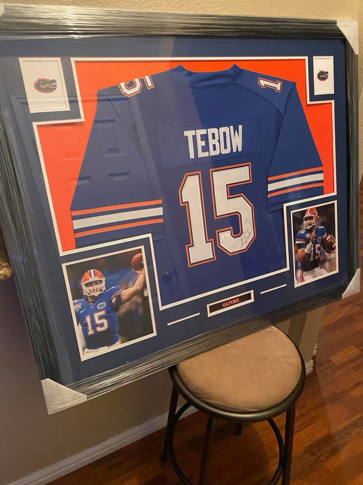 Tim Tebow Authentic Autograph Framed Jersey COA Florida Gators