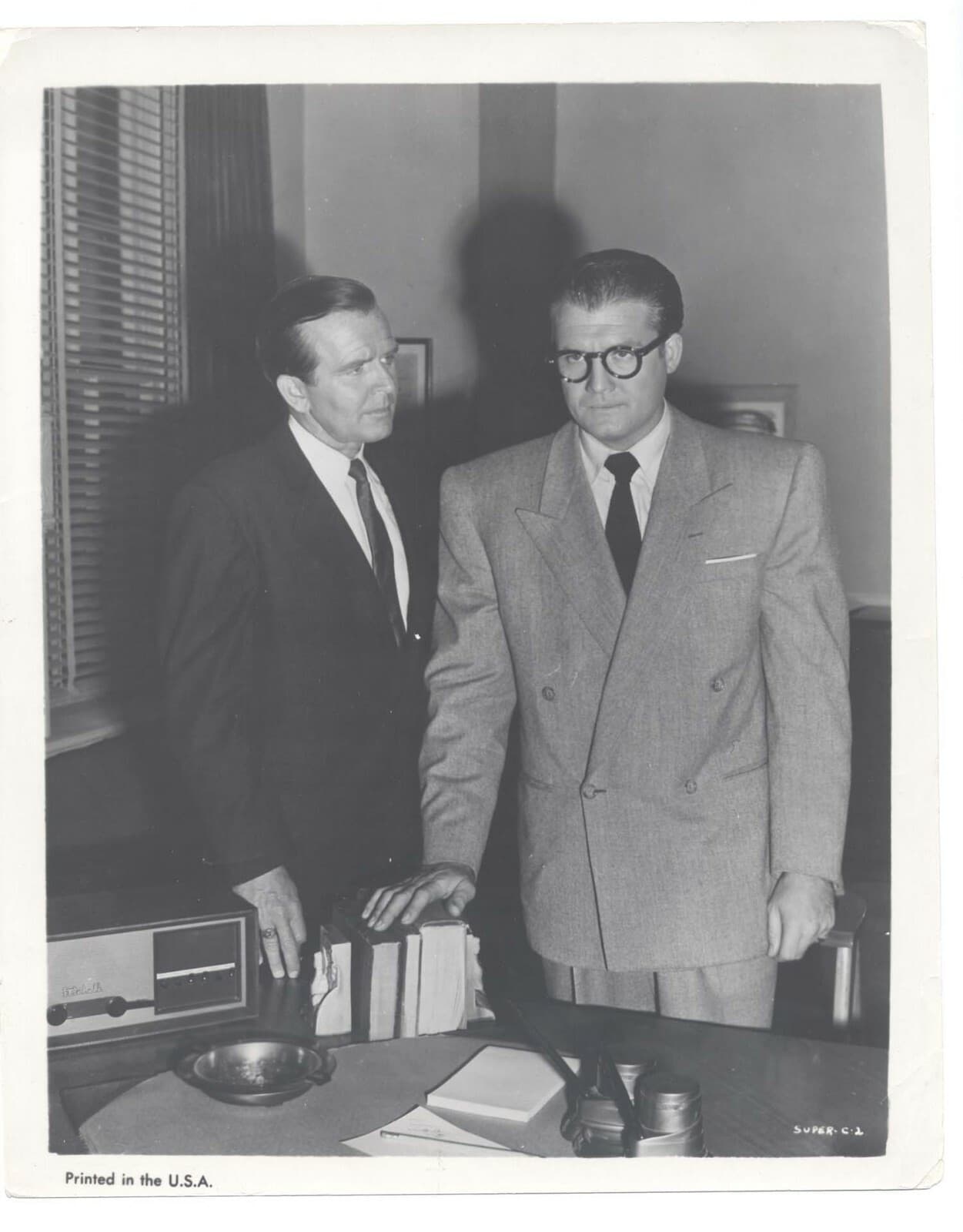 George Reeves 1953 Adventures Of Superman 8x10 Original Hayden Rorke CLARK KENT