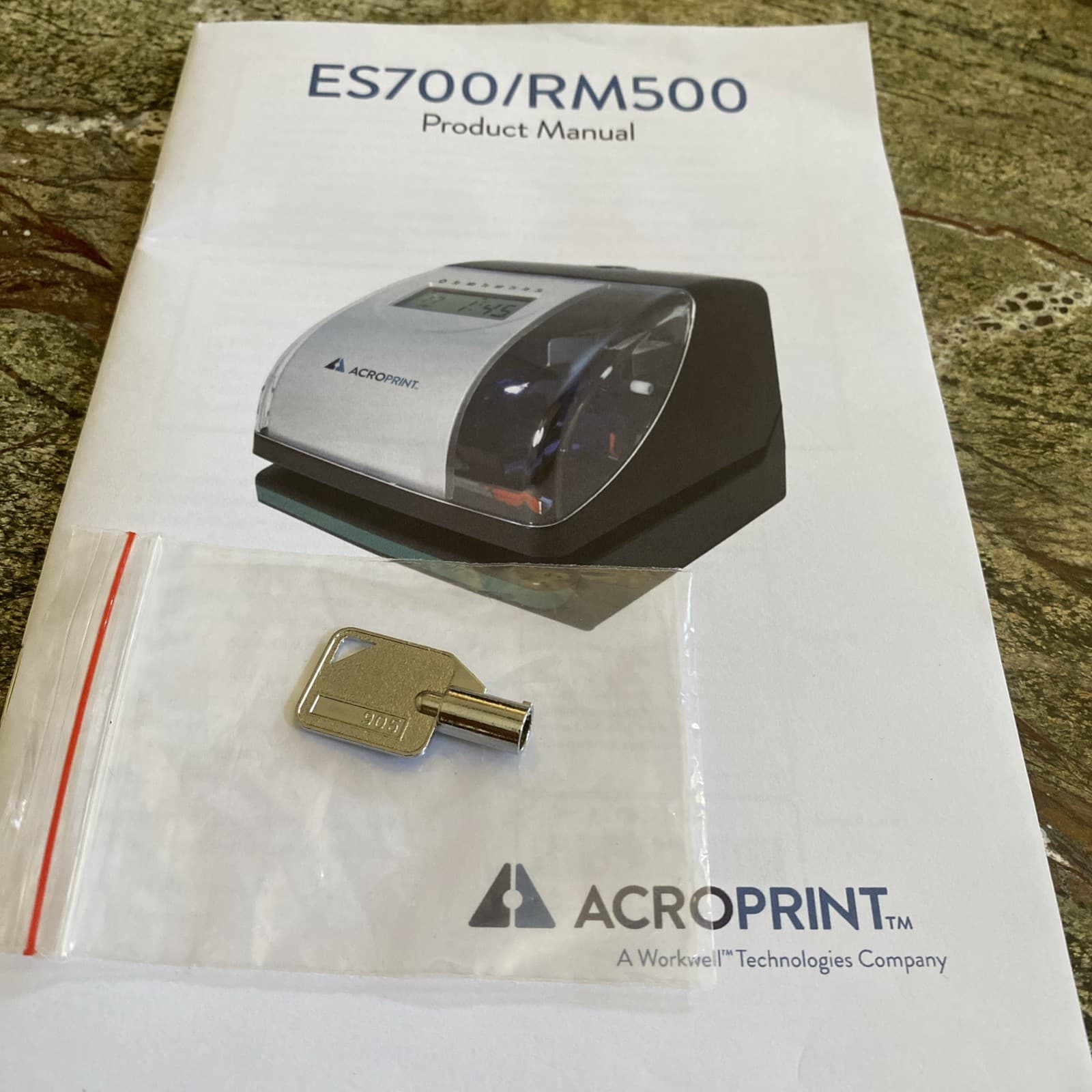 Acroprint Time Clock Key Only for ES700 ES900 ES1000 (Atomic only) #905
