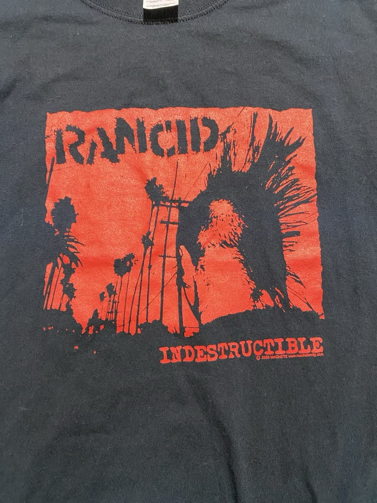 Rancid Indestructible T-Shirt XL Vintage Machete Hellcat