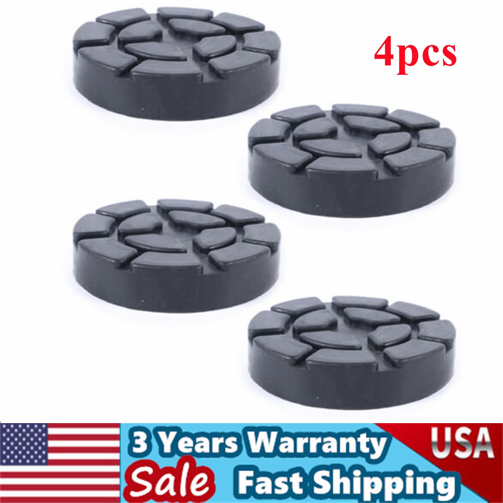 4Pcs Round Rubber Arm Pads Lift Pad Fit For Auto Lift Car Truck Hoist Heavy Duty